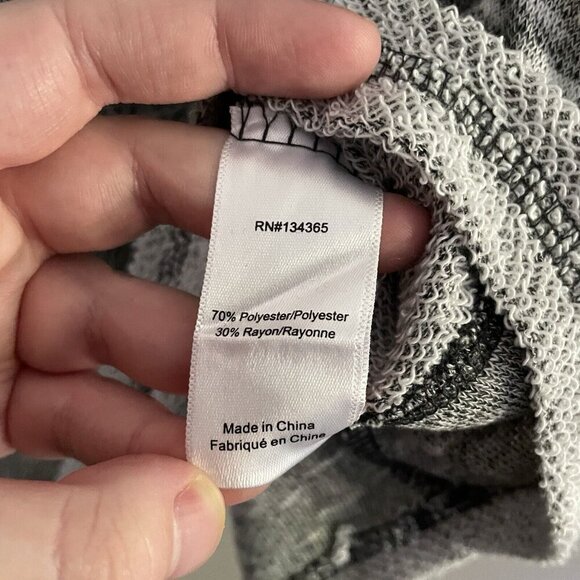 Andrea Jovine Women Sz M Heather Gray Long Sleeve Drawstring Cowl Neck Top - Picture 7 of 9